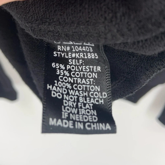 J.O.A. Black Cascading Sleeve Sweatshirt Small - Picture 5 of 5